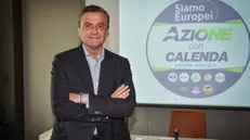 Carlo Calenda alla presentazione del candidato di Azione per le elezioni europee, Milano 23 Aprile 2024 ANSA/MATTEO CORNER