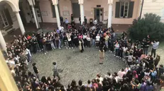 Istituto Arnaldo protesta studendi Io sono Gerardo, Brescia 14 ottobre 2022. Ansa Filippo Venezia