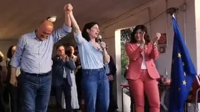 FRAME DA VIDEO FB - A Forlì la segretaria del PD Elly Schlein