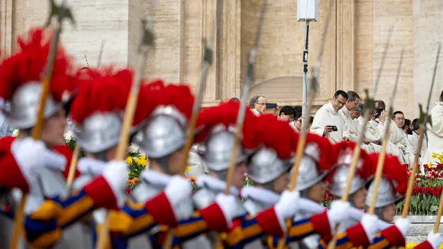Pope Francis leads the Easter Sunday mass in St Peter's Square , Vatican City, 31 marzo 2024. ANSA/MASSIMO PERCOSSI