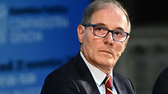 Il presidente dell'Autorità di Sistema Portuale del Mar Ligure Occidentale Paolo Emilio Signorini, durante all'assemblea pubblica di Confindustria Genova, Genova, 21 novembre 2022. ANSA/LUCA ZENNARO