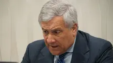 Il ministro degli affari esteri e della cooperazione internazionale, Antonio Tajani, in videoconferenza al "Tavolo Russia", 02 maggio 2024. ANSA/LUIGI SALSINI