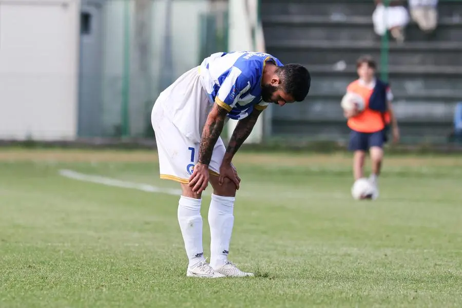 SPORT CALCIO STADIO COMUNALE PALAZZOLO SERIE D PRO PALAZZOLO - DESENZANO CALCIO NELLA FOTO DELUSIONE PRO PALAZZOLO 12-05-2024 Comincini@newreporter