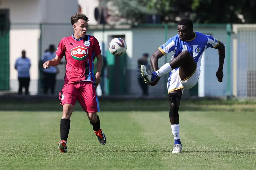 SPORT CALCIO STADIO COMUNALE PALAZZOLO SERIE D PRO PALAZZOLO - DESENZANO CALCIO NELLA FOTO BANE GUARNERI 12-05-2024 Comincini@newreporter