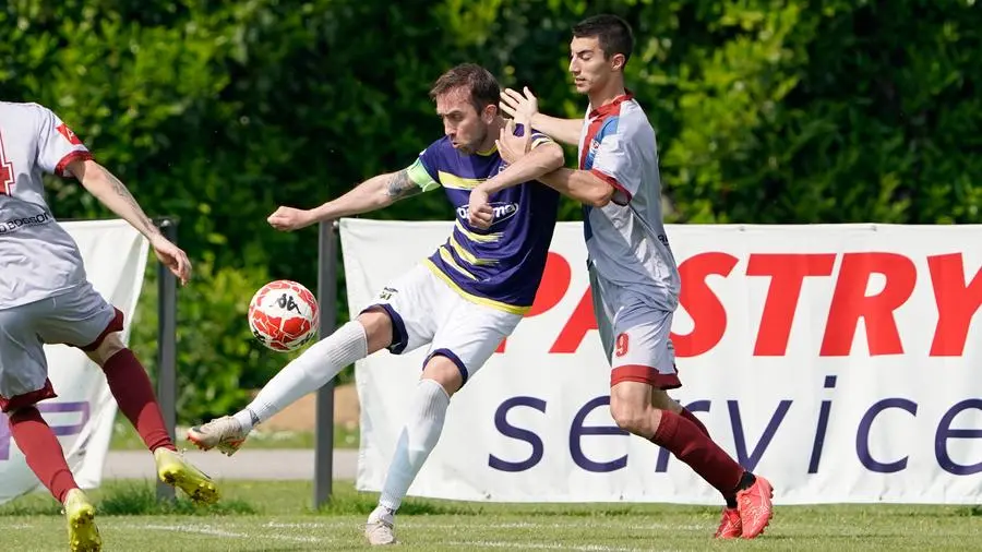 ECCELLENZA  CALCIO BRESCIA PRIMO TURNO PLAY OFF  CILIVERGHE - ORCEANA NELLA FOTO TRIGLIA ALESSANDRO E GIAVAZZI MATTEO  12-05-2024 perteghella@newreporter