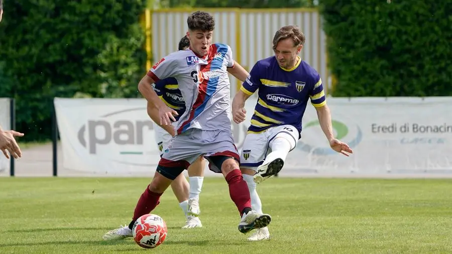 ECCELLENZA  CALCIO BRESCIA PRIMO TURNO PLAY OFF  CILIVERGHE - ORCEANA NELLA FOTO VERTUA LUCA E COLTELLO DANIEL MATIAS  12-05-2024 perteghella@newreporter