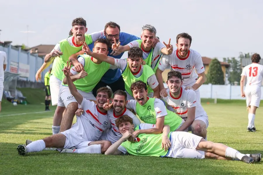 Sport Calcio Castrezzato Prima Categoria Castrezzato Gussago nella foto Rizzini Luca esulta dopo il gol   12/05/2024 nicoli@newreporter