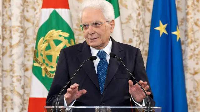 Roma - Il Presidente Sergio Mattarella nel corso dell'incontro con le squadre finaliste della Coppa Italia di calcio Frecciarossa Atalanta-Juventus, oggi 14 maggio 2024 (Foto di Paolo Giandotti - Ufficio per la Stampa e la Comunicazione della Presidenza della Repubblica)