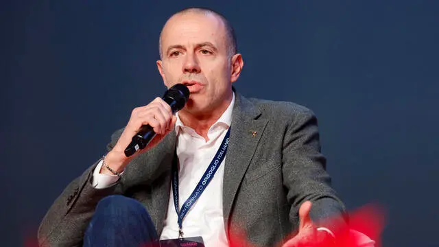 Massimiliano Romeo, Capogruppo Lega al Senato, alla manifestazione politica organizzata da Fratelli d'Italia: 'Atreju 2023 Bentornato orgoglio italiano', nei giardini di Castel Sant'Angelo, Roma 14 dicembre 2023.. ANSA/FABIO FRUSTACI