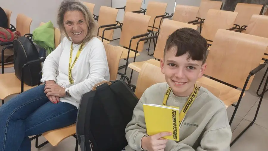 Gli studenti dalla quinta D della primaria di Manerbio in visita al GdB