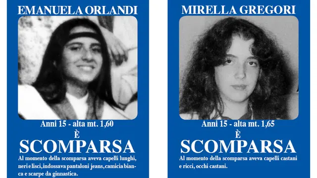 I manifesti che furono affissi in tutta Roma dopo la scomparsa di Emanuela Orlandi e di Mirella Gregori. ANSA