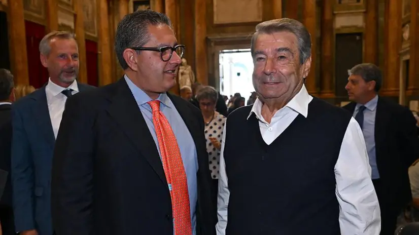 Il Presidente della Regione Liguria Giovanni Toti e l'imprenditore Aldo Spinelli