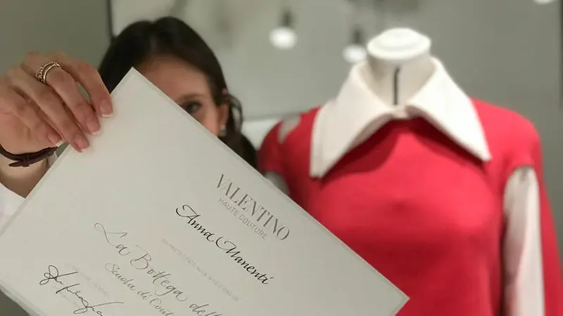 Anna Manenti con l’attestato ottenuto a Roma