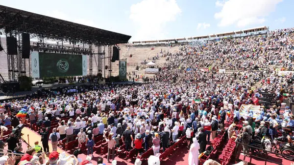 il Santo Padre presiede l’Incontro "Arena di Pace - Giustizia e Pace si baceranno", Verona 18 maggio 2024. ANSA/VENEZIA FILIPPO