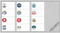 Il facsimile della scheda elettorale per le elezioni europee