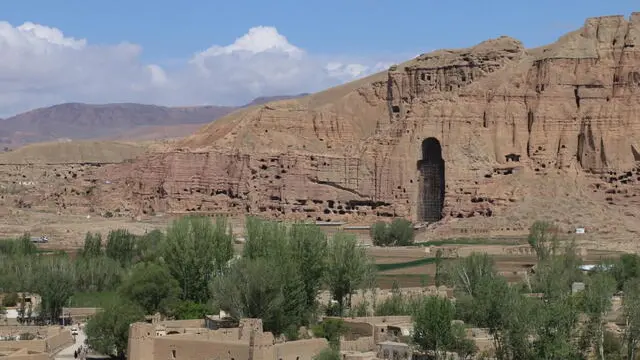 epaselect epa11349498 The ruins of a 1,500-year-old Buddha statue in Bamiyan, Afghanistan, 18 May 2024. Three Spanish nationals were killed in an attack in Bamyan, capital of the homonymous province in central Afghanistan, the spokesman for the Taliban Ministry of Interior said on 17 May. No group had yet claimed responsibility for the attack. Bamiyan is a Unesco World Heritage site where the remains of the two giant Buddha statues that were destroyed by the Taliban in 2001 are located. EPA/STRINGER