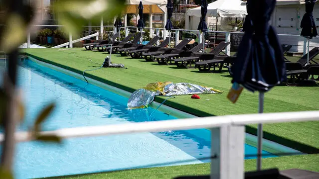 Il centro sportivo a Centocelle dove la scorsa notte un bambino e deceduto annegando in una piscina, Roma, 29 maggio 2023. ANSA/ANGELO CARCONI