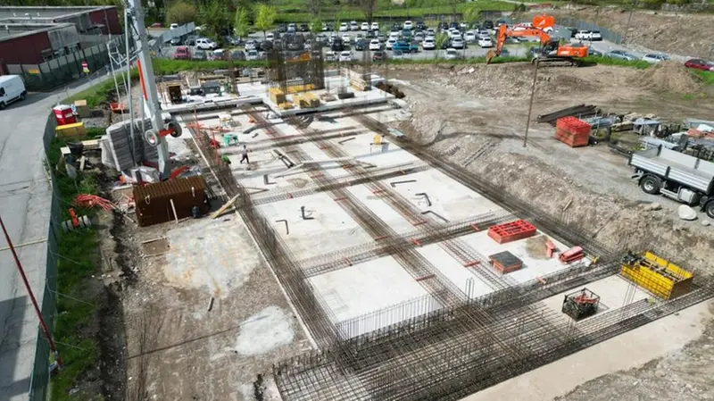 Il cantiere dell'ospedale di comunità da 20 posti letto a Esine - © www.giornaledibrescia.it