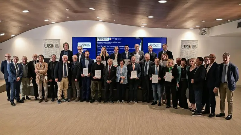 Tutti i premiati nel corso della cerimonia allo stadio Olimpico di Roma