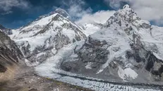 epa11334455 A handout photo made available by Seven Summit Trek shows tents set up on a glacier at a base camp, 5,364 m (17,598 ft) above sea level, of Mt. Everest in Nepal, 30 April 2024 (issued 12 May 2024). According to Seven Summit Trek, Nepalese climber Kami Rita Sherpa broke his own record on 12 May 2024 after successfully climbing Mt Everest for the 29th time. EPA/SEVEN SUMMIT TREK / HANDOUT HANDOUT EDITORIAL USE ONLY/NO SALES HANDOUT EDITORIAL USE ONLY/NO SALES