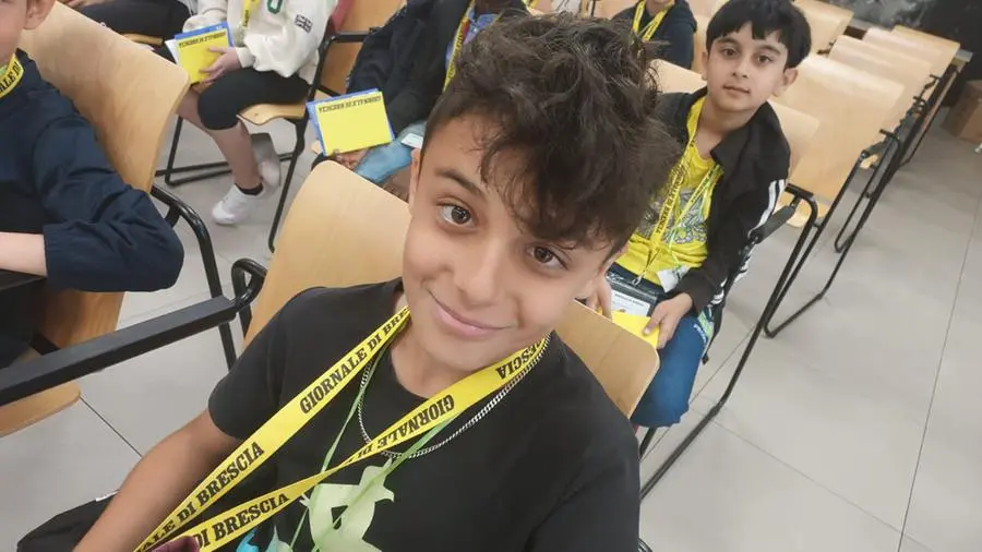 Gli studenti della quinta C della primaria Gianni Rodari di Poncarale in visita al GdB