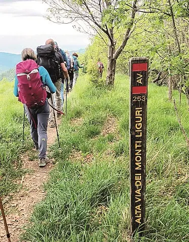 Il gruppo di trekking con partecipanti non vedenti