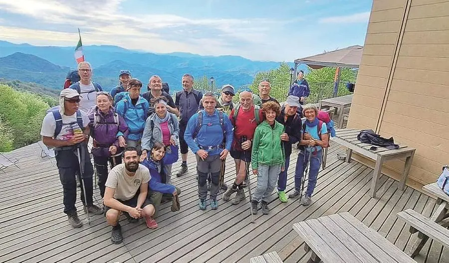 Il gruppo di trekking con partecipanti non vedenti