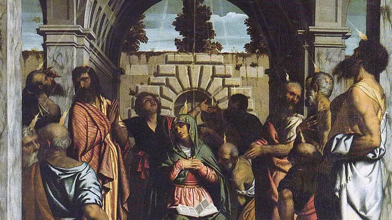 La Pentecoste del bresciano Alessandro Bonvicino (1492/5 - 1554)