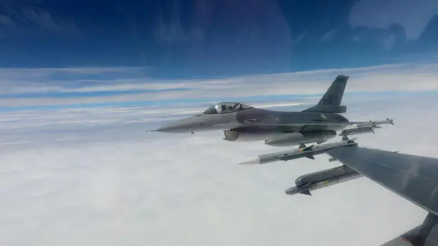 epa11365464 A handout photo taken 23/24 May 2024 and made available by the Taiwan Ministry of National Defense on 24 May 2024, shows Taiwanâ€™s F-16 fighter jets being dispatched at an undisclosed location around the airspace of Taiwan. According to Chinese state media Xinhua, 'the Eastern Theater Command of the Chinese People's Liberation Army (PLA) started a two-day joint military drills surrounding the island of Taiwan on 23 May'. Taiwan's Defense Ministry stated on 23 May that China was engaging in 'irrational provocation' by encircling Taiwan with its ongoing military exercises, just days after President William Lai's inauguration. EPA/TAIWAN DEFENSE MINISTRY / HANDOUT MANDATORY CREDIT HANDOUT EDITORIAL USE ONLY/NO SALES HANDOUT EDITORIAL USE ONLY/NO SALES