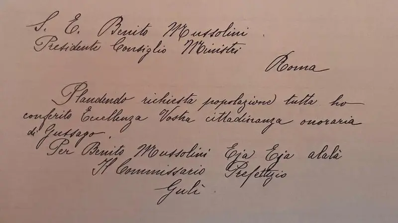 Il documento firmato dal commissario prefettizio nel 1924 - © www.giornaledibrescia.it