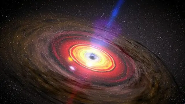 EMBARGO ORE 19.00 - da battifoglia - Buchi neri 1: rappresentazione artistica di un buco nero (fonte: NASA/Dana Berry/SkyWorks Digital)
