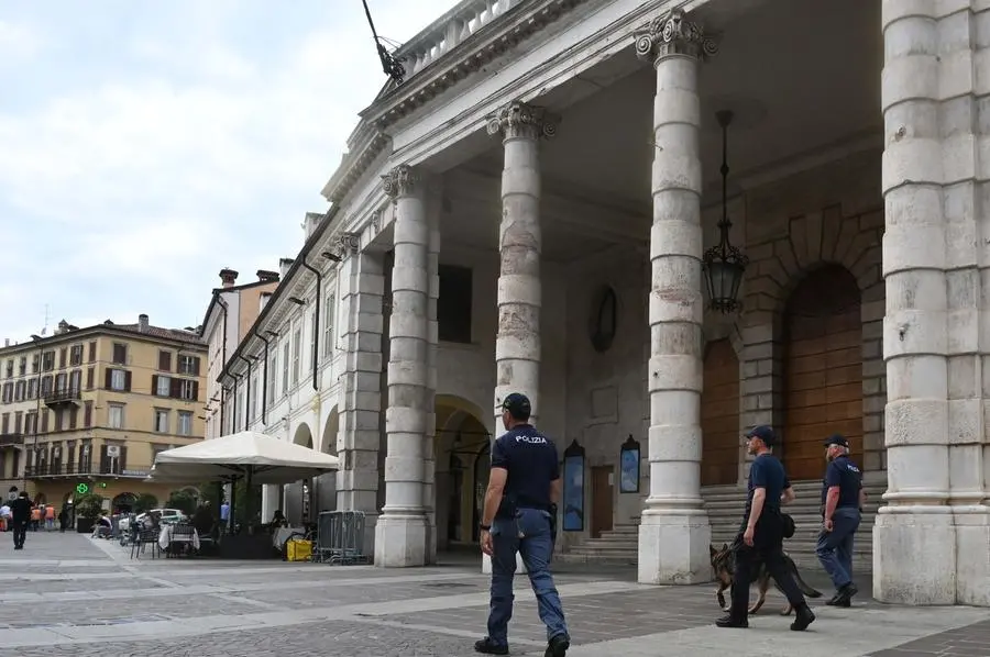 CRONACA BRESCIA CONTROLLI DELLE FORZE DELL'ORDINE PER LA VISITA DI DOMANI DEL PRESIDENTE DELLA REPUBBLICA MATTARELLA REDAZIONE CRONACA PER ANDREA CITTADINI 27-05-2024 GABRIELE STRADA NEW EDEN GROUP                             