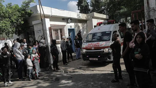epa10986076 Ambulances transport premature babies evacuated from Gaza’s Al-Shifa hospital, at the Emirates Crescent Hospital in Rafah, southern Gaza, 20 November 2023. According to the Palestinian Red Crescent, 28 premature infants were transferred on 20 November from the Emirati Hospital to the Rafah Crossing, in coordination with the World Health Organization and the United Nations Office for the Coordination of Humanitarian Affairs (OCHA). The Egyptian ministry of health said the infants would be transferred to receive medical treatment in Egyptian hospitals in Arish and Cairo. EPA/HAITHAM IMAD
