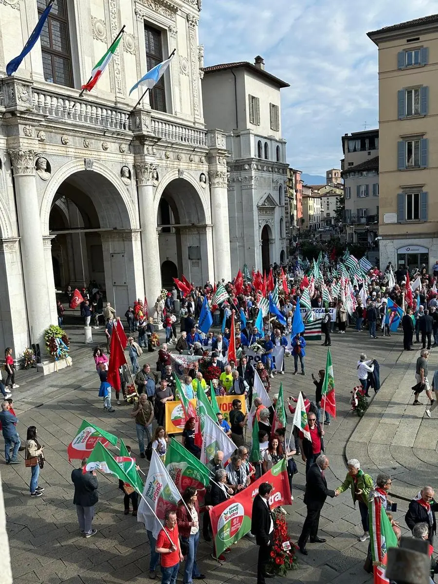 Piazza Logia vista dall'alto