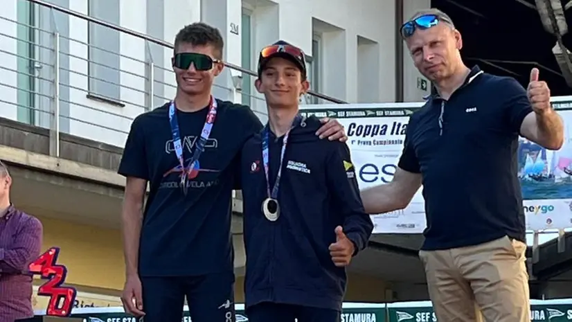 Emanuele Colla e Gianmaria Biason argento nel 420 Under 17