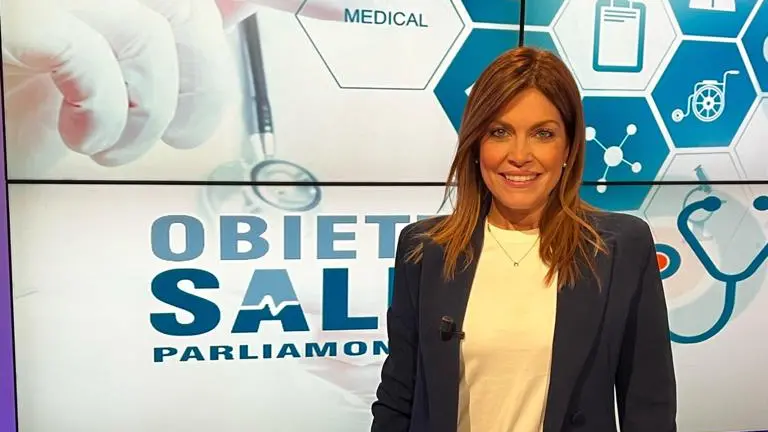 Daniela Affinita in studio per Obiettivo Salute