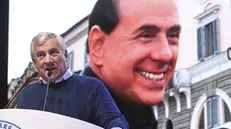 Antonio Tajani interviene al ' Berlusconi Day' organizzato da Forza Italia a Paestum ( Salerno) in occasione del giorno del compleanno dello storico fondatore e leader del partito, 29 settembre ANSA / Ciro Fusco