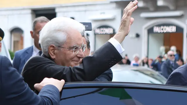Il Presidente della Repubblica Sergio Mattarella, 50esimo anniversario strage Piazza Loggia. Brescia 28 Maggio 2024. Ansa Riccardo Bortolotti
