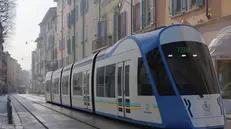 Un rendering del nuovo tram di Brescia - © www.giornaledibrescia.it