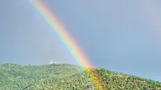 Un arcobaleno fotografato a Brescia a fine maggio - © www.giornaledibrescia.it