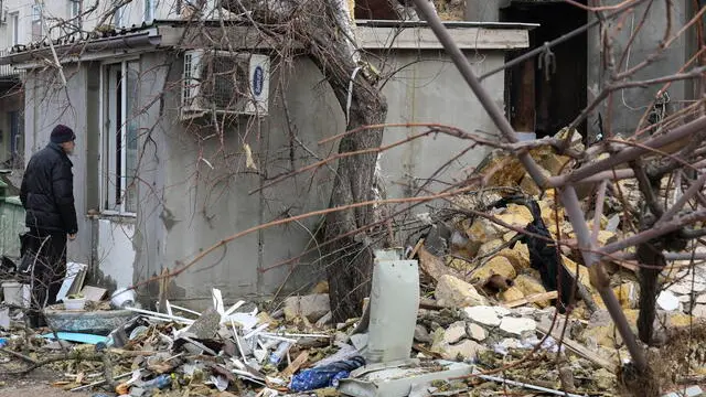epa11174977 The site of an overnight shock drone attack on a private factory in south Ukrainian city of Odesa, 23 February 2024, amid the Russian invasion. At least 3 people died during that attack. Russia launched 31 shock drones on the South and Central regions and 23 of them were shot down as the Ukrainian Air Force reported. Russian troops entered Ukraine on 24 February 2022 starting a conflict that has provoked destruction and a humanitarian crisis. EPA/IGOR TKACHENKO 44646