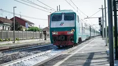 Il Ministro per la pubblica amministrazione Paolo Zangrillo in visita alla stazione di Brandizzo luogo incidente ferroviario dove sono morti cinque operai. Torino 02 settembre 2023 ANSA/TINO ROMANO