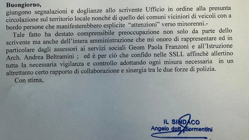 L'avviso del sindaco di Calvisano - © www.giornaledibrescia.it