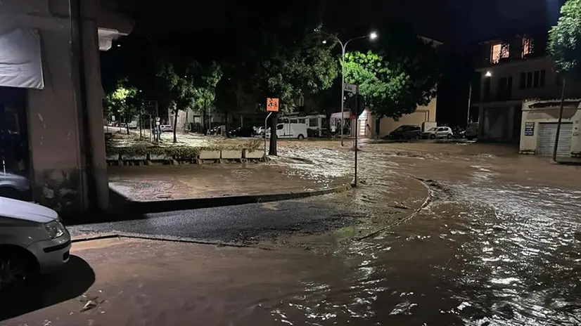 Strade allagate a Gussago - Foto tratta da Fb