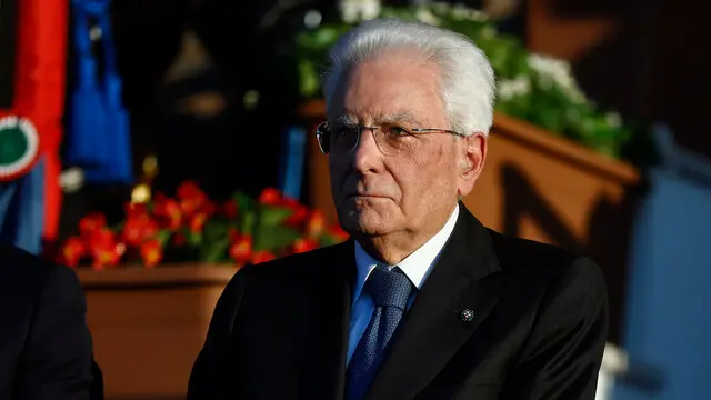 Il Presidente della Repubblica Sergio Mattarella durante la cerimonia per l’anniversario della fondazione dell’Arma dei Carabinieri, presso la Caserma Salvo d’Acquisto, Roma, 05 giugno 2024, ANSA/VINCENZO LIVIERI