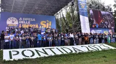 Lega’s leader Matteo Salvini during traditional Lega party rally in Pontida (Bergamo), 17 September 2023 ANSA/MICHELE MARAVIGLIA