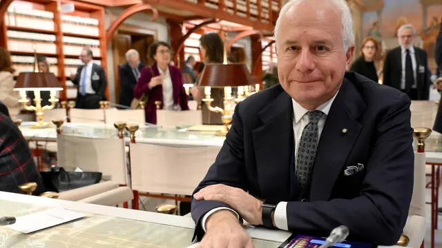 Il giornalista Marco Tarquinio durante il convegno ''Violenza della rete, violenza nella rete'' presso la Sala del Refettorio di Palazzo San Macuto, Roma, 30 gennaio 2024. ANSA/ETTORE FERRARI