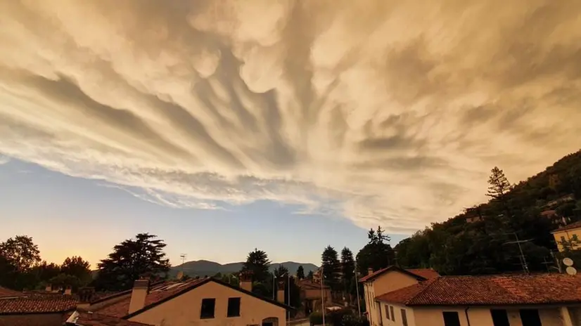 Nubi al tramonto sulla nostra città