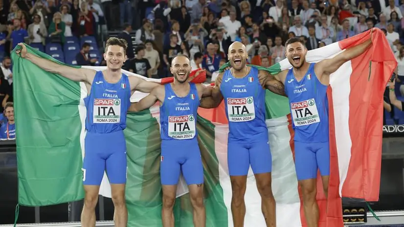L'Italia vince l'oro nella staffetta 4x100 agli Europei di atletica