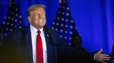 epa11411268 Former President Donald Trump delivers remarks, during his 78th birthday, at Club 47 USA in the Palm Beach Convention Center in West Palm Beach, Florida, USA, 14 June 2024. Club 47 USA, Inc is a corporation created in 2018 to support the agenda and re-election of former president Trump who turned 78 on 14 June 2024. EPA/CRISTOBAL HERRERA-ULASHKEVICH